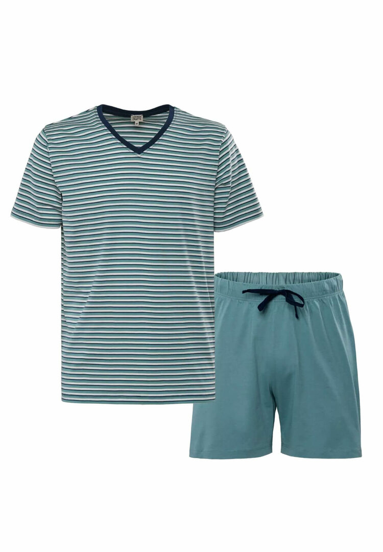 mannen-pyjama-230qdp-1.jpg Heren pyjamaset korte mouw reef waters Lotika - Afbeelding 1