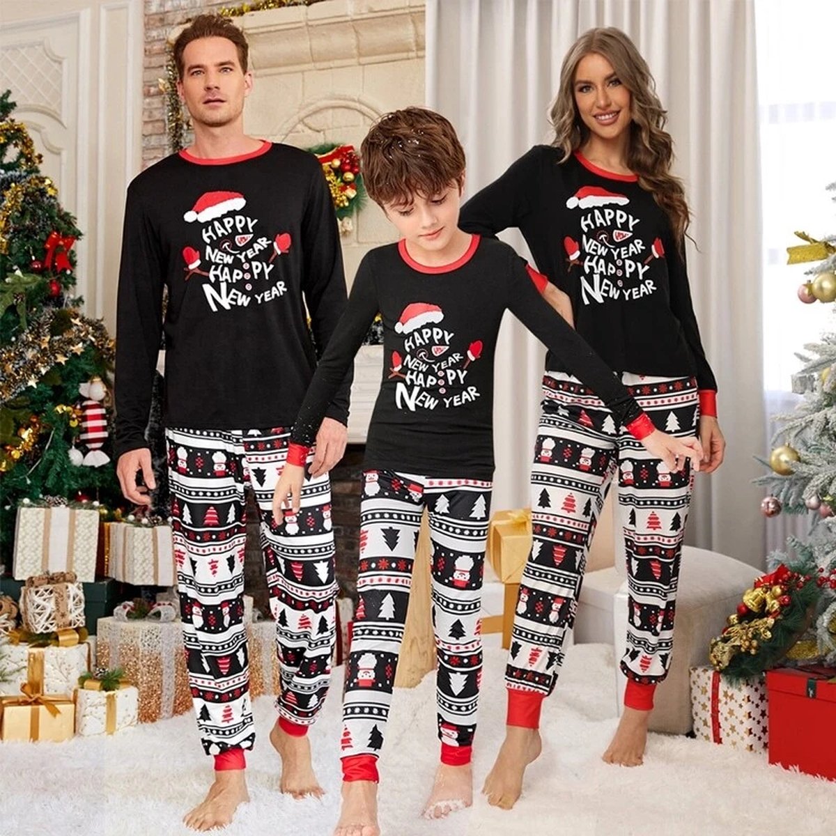 matching-kerst-pyjama-281unh-1.jpg Volwassen en kinderen Kerst pyjama Kerst onesie Kerst pyjama Koppel Kerst... | bol - Afbeelding 1