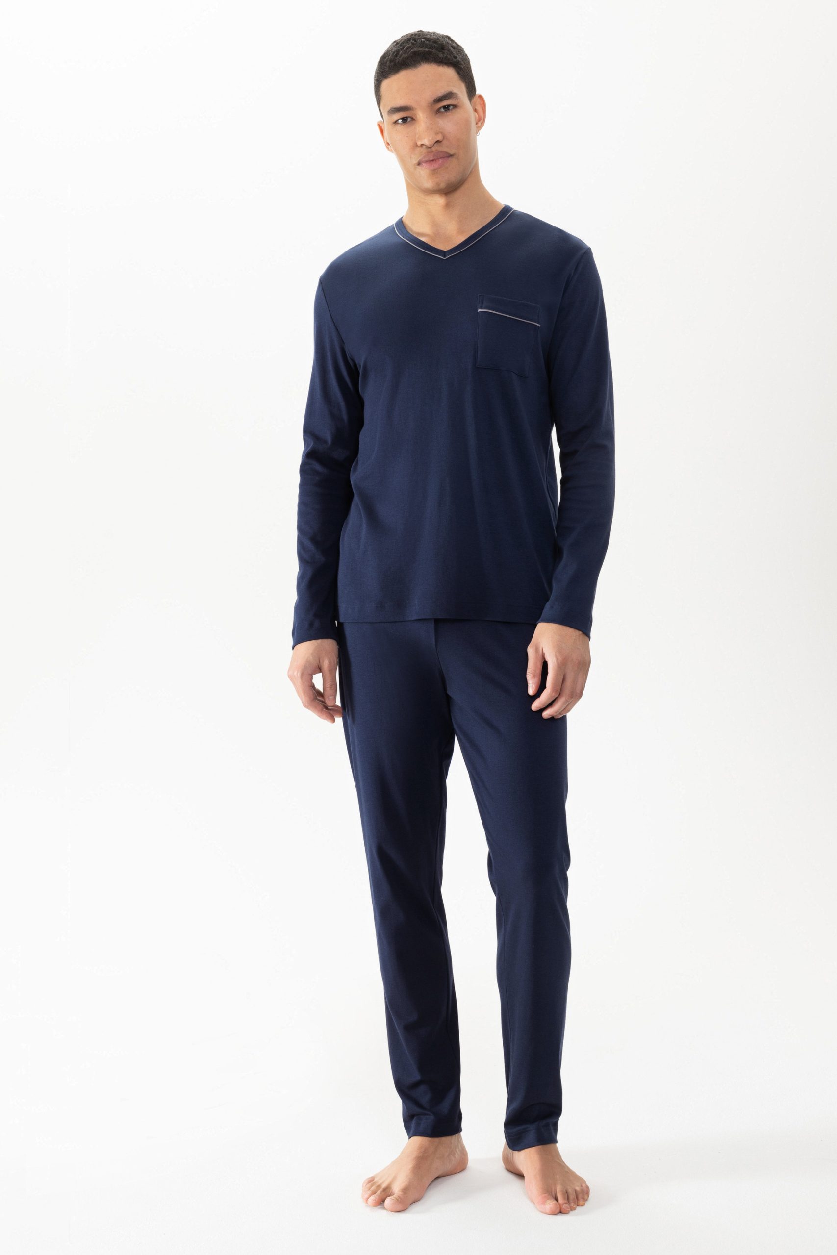 mey-pyjama-029pyp-1.jpg Pyjama extra lang Serie Pure Night Kleur Yacht Blue - Afbeelding 1