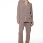 Lange pyjama Serie Pure Chic Kleur Milk`n Coffee