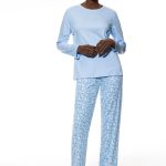 Pyjama Serie Flower Meadow Kleur Blue Silk