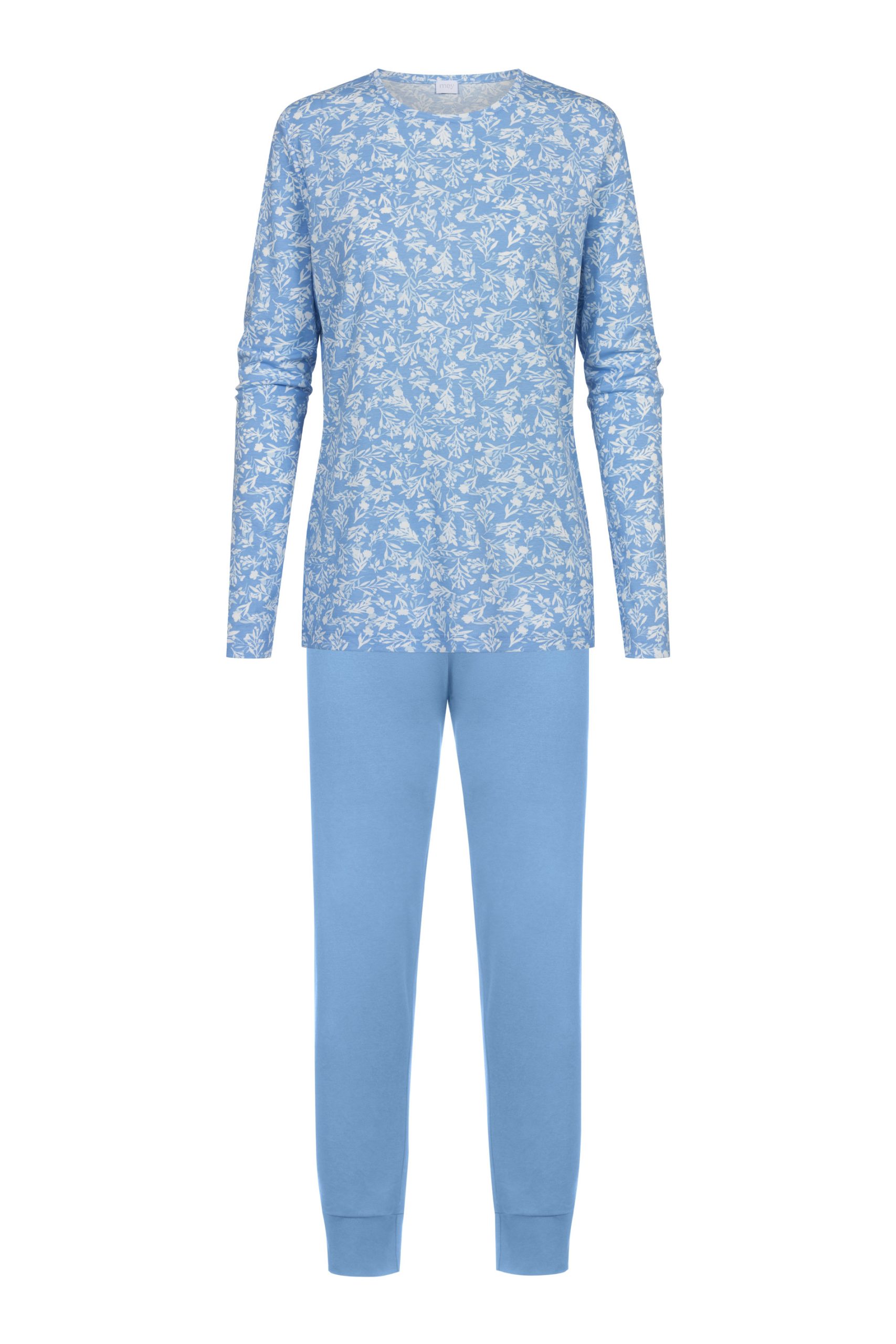 mey-pyjama-dames-539xgp-1.jpg Pyjama Serie Flower Meadow Kleur Blue Silk - Afbeelding 1