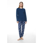 Pyjama Mey scribbled dots blauw