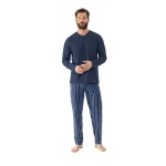 Mey Heren Pyjama Serie Straight 2240000 668 yacht blue
