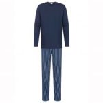 MEY Heren Pyjama Lange mouw Straight Yacht Blue 2240000