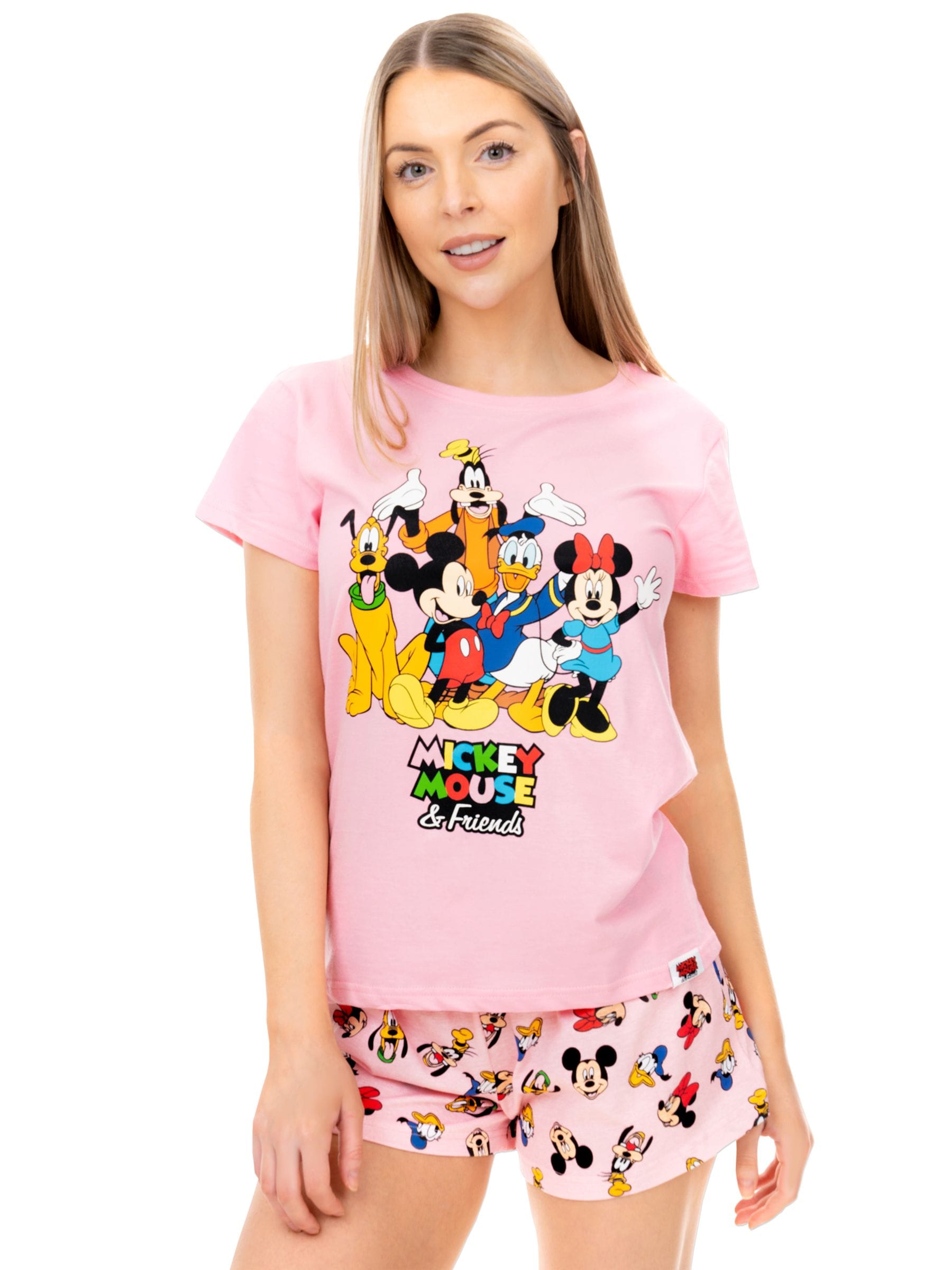 mickey-mouse-pyjama-044cre-1.jpg Kopen Personage Disney Mickey Mouse korte 100% katoenen pyjama van Next Nederland - Afbeelding 1