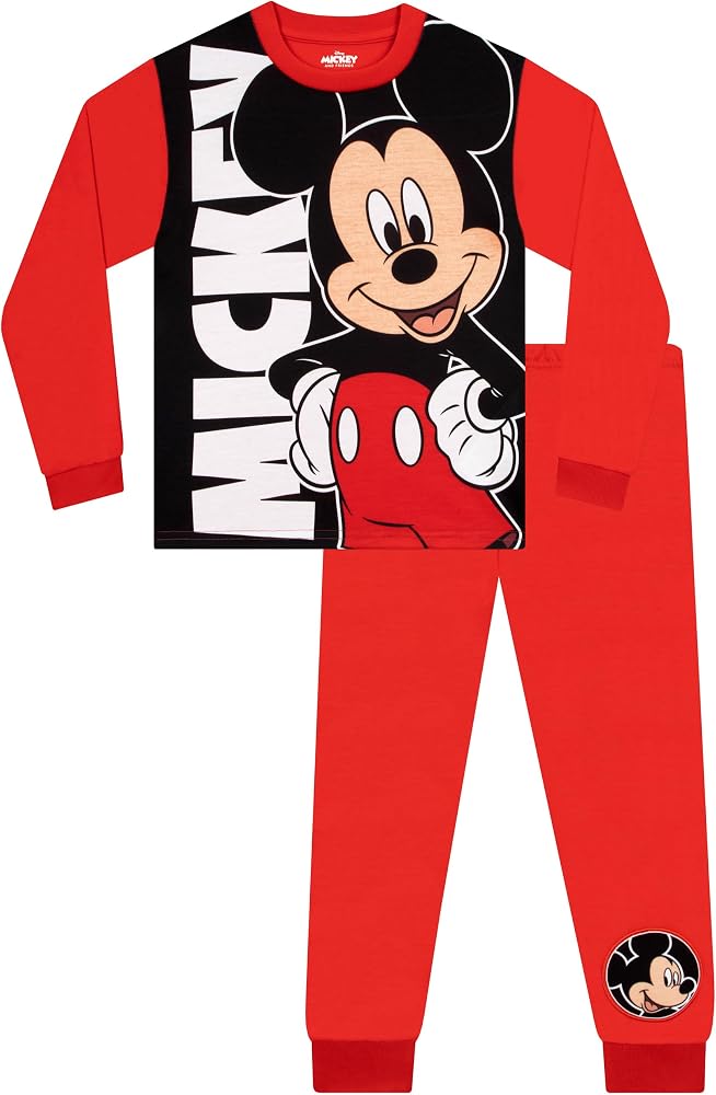 mickey-mouse-pyjama-718jrb-1.jpg Disney Mickey Mouse Pyjamas, Mickey Boys Pyjamas, Long Sleeve Kids Pjs, Cool Boys' Pyjama Sets, Red 2 3 Years : Amazon.co.uk: Fashion - Afbeelding 1