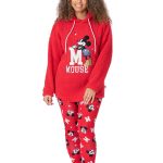 Disney Mickey Mouse Womens Pyjama Set | Volwassenen Dames Rode Borg Hoodie Met Legging Broek | Geborduurd geanimeerd karakter zilvergouden | Merchandise Geschenken : Amazon.nl: Kleding, schoenen & sieraden