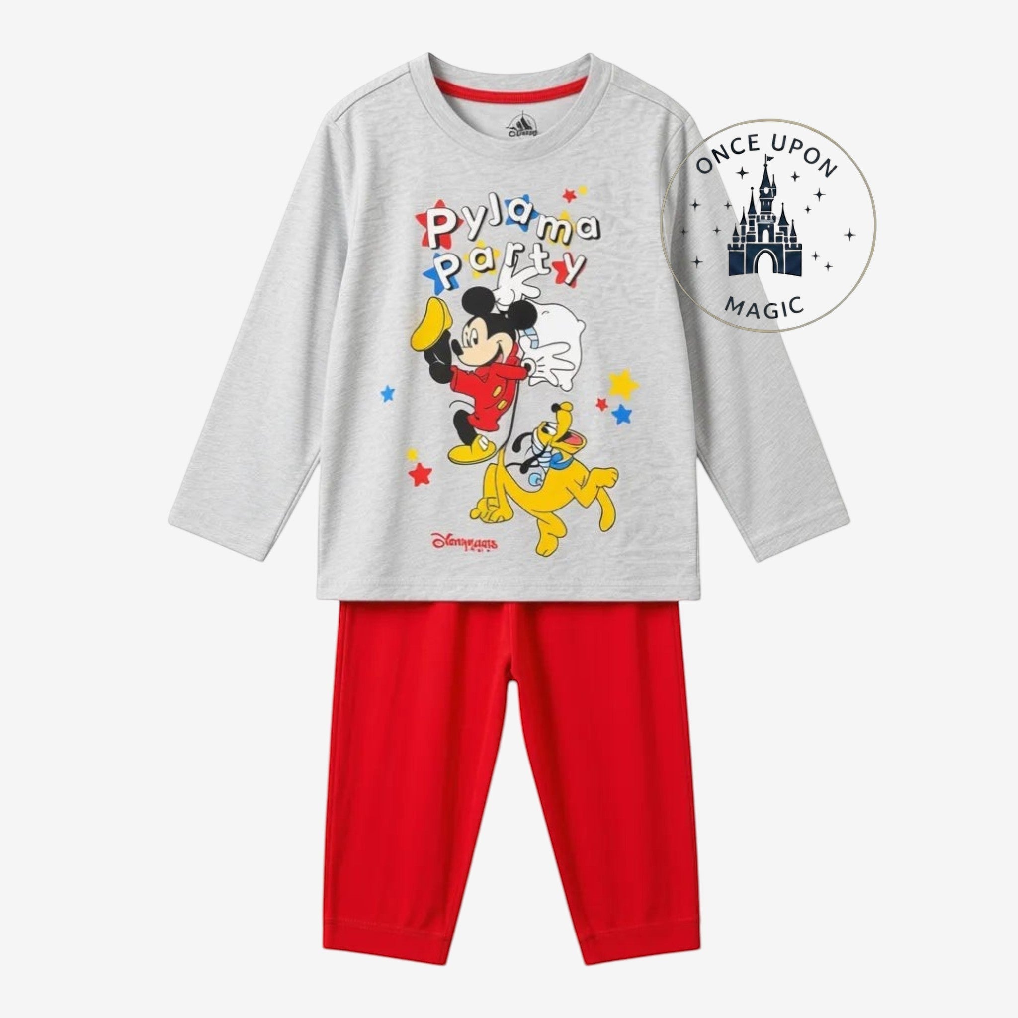mickey-mouse-pyjama-881vxk-1.jpg Mickey en Pluto pyjama « Pyjama Party » – Kinderen – Disneyland Paris 4 ans - Afbeelding 1
