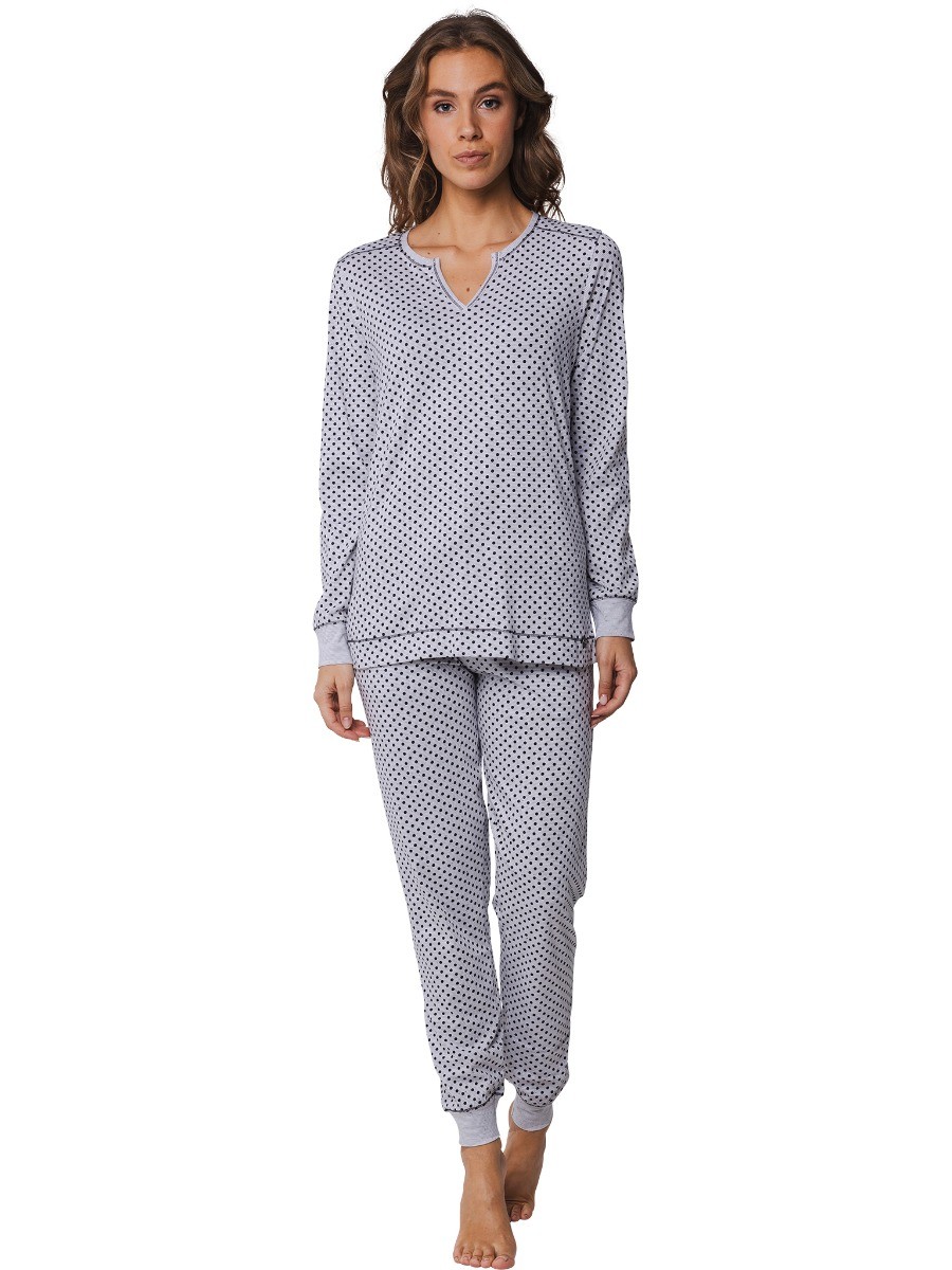 mooie-pyjama-dames-691pdq-1.jpg Rebelle Dames Pyjama Light Grey - Afbeelding 1