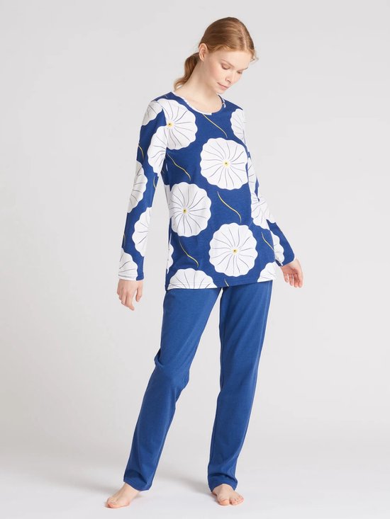 nanso-pyjama-447wcr-1.jpg Nanso Pyjama Lange mouw katoen modal met bloemprint Zacht en comfortabel | bol - Afbeelding 1