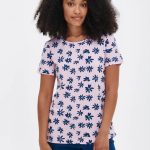 Nanso capri pyjama 28786 MARKETTA Blauw roze gebloemd XXXL