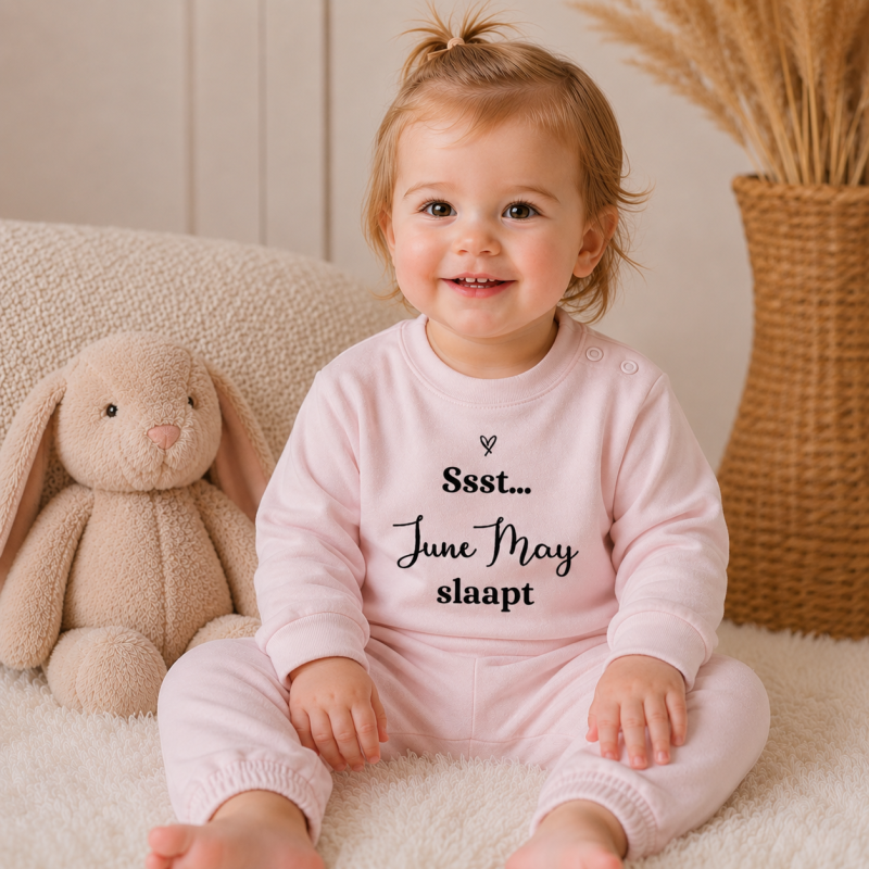 newborn-pyjama-615vce.png Pyjama | Ssst (eigen naam) slaapt - Afbeelding 1