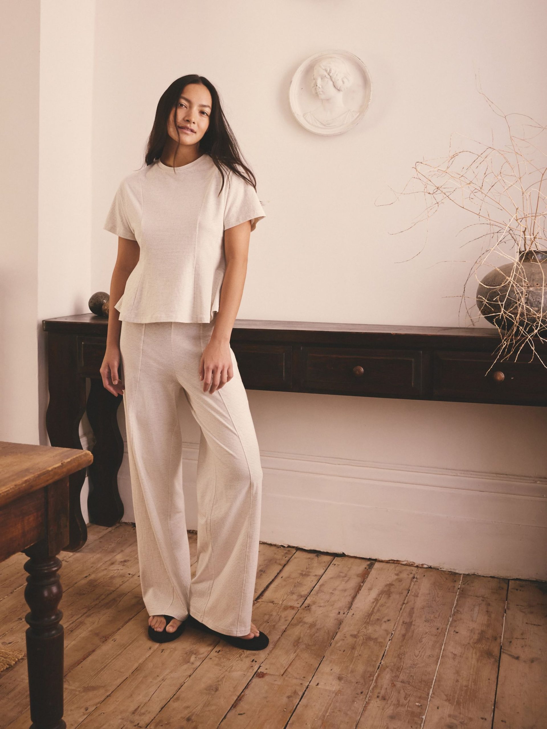 next-pyjama-021gqr-1.jpg Next Pyjama in Crème, Donkerbeige | ABOUT YOU - Afbeelding 1