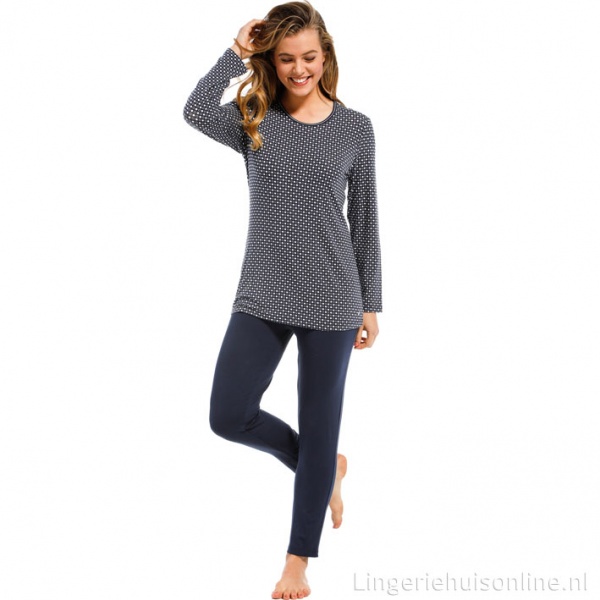 pastunette-pyjama-131aid-1.jpg Pastunette deluxe pyjama donkerblauw 25212 300 2 | Lingeriehuisonline - Afbeelding 1