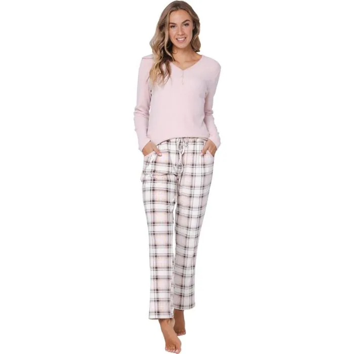pastunette-pyjama-932kzn.webp Pastunette dames pyjama micro fleece, rib ruit, 121252 168 2 15 - Afbeelding 1