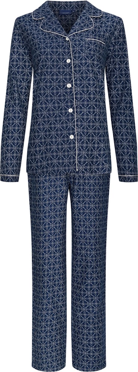 pastunette-pyjama-dames-138hqg-1.jpg Pastunette Dames Pyjama set Kim Blauw Flanel Katoen Maat 52 | bol - Afbeelding 1