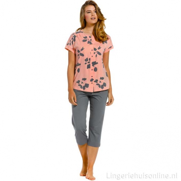 pastunette-pyjama-dames-814yhj-1.jpg Pastunette deluxe katoen modal capri pyjama 25211 | Lingeriehuisonline - Afbeelding 1