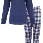 Irresistible Dames Pyjama Flanel Marine Blauw – Pyjamaonline