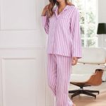 NOVILA flanel pyjama met visgraatdessin