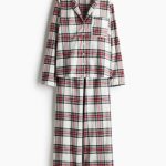 Flanellen pyjama Wit/geruit DAMES | H&M NL