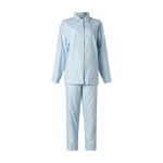 Lunatex dames pyjama 641511 flanel blauw gentlemenwear.nl