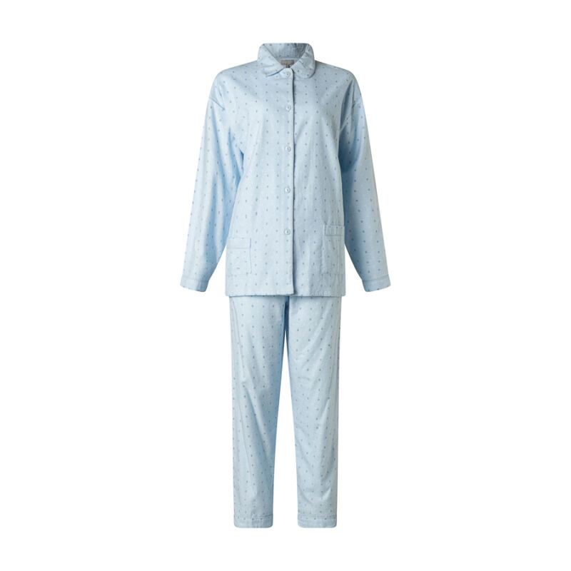 pyjama-dames-flanel-954rab-1.jpg Lunatex dames pyjama 641511 flanel blauw gentlemenwear.nl - Afbeelding 1