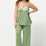 Grote maten pyjama dames groen » Groten maten | Happy Size