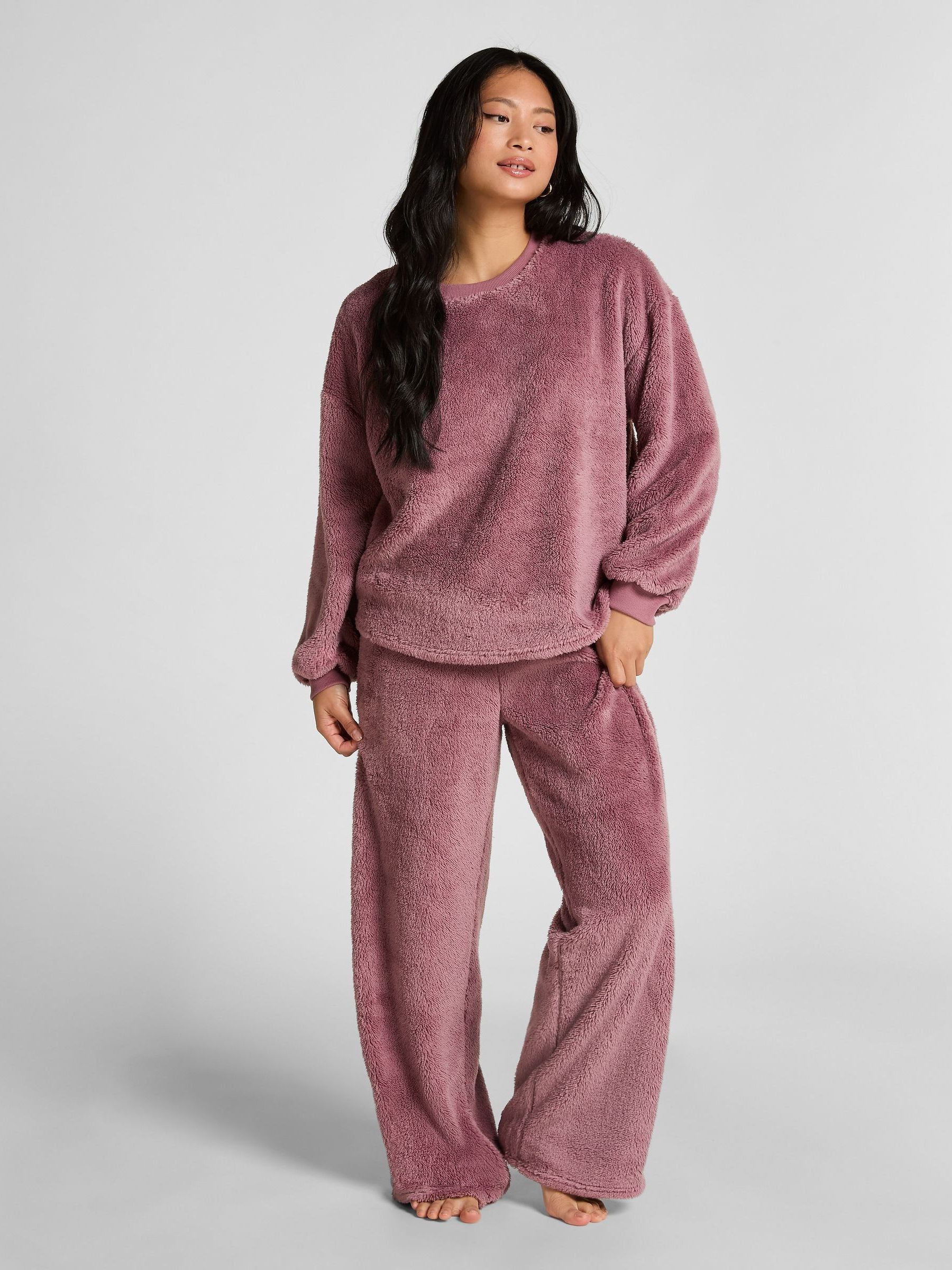pyjama-dames-hunkemoller-060nez.jpg Kopen Roze Hunkemoller Cosy Fleece Two Piece Pyjama Set van Next Nederland - Afbeelding 1