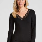 Hunkemöller Pj Ls Jersey Modal Lace Nana (NKE302674) Pyjama''s Boozt.com
