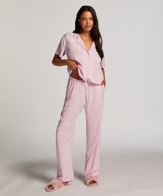 pyjama-dames-hunkemoller-894yaa.jpg Hunkemöller Dames Nachtmode Pyjama top Springbreakers Roze maat M | bol - Afbeelding 1