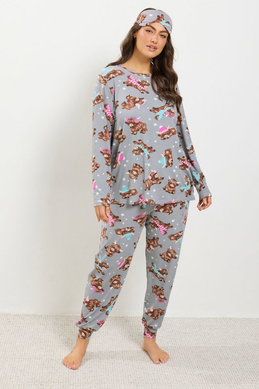 pyjama-grote-maten-255gtw-1.jpg Grote maten nachtkleding voor dames | Yours Clothing - Afbeelding 1