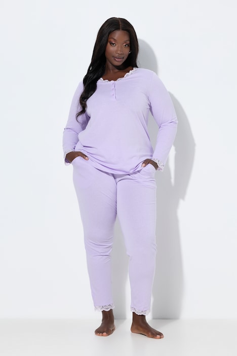 pyjama-grote-maten-363xmj-1.jpg Pyjamas dames grote maten paars » Groten maten | Happy Size - Afbeelding 1