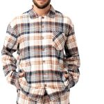 Key Flanellen Heren Pyjama Flanel Beige/Bruin MNS 443 L | bol