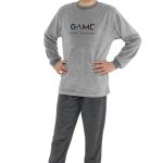 Outfitter velours jongens pyjama Game time Grijs / 140