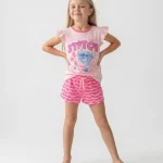 Pyjama kinderen voor Meisjes, neon pink