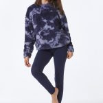 Pyjama lang shirt van pluche leggings nachtblauw Nightwear | SCHIESSER