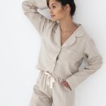 S& Sensis Dames Pyjama met Knoopjes Beige Lupita Katoen/Polyester 38 / M | bol