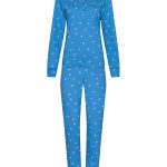 MyRebelle Blauwe bio katoenen pyjama met knoopsluiting Trendy Stars