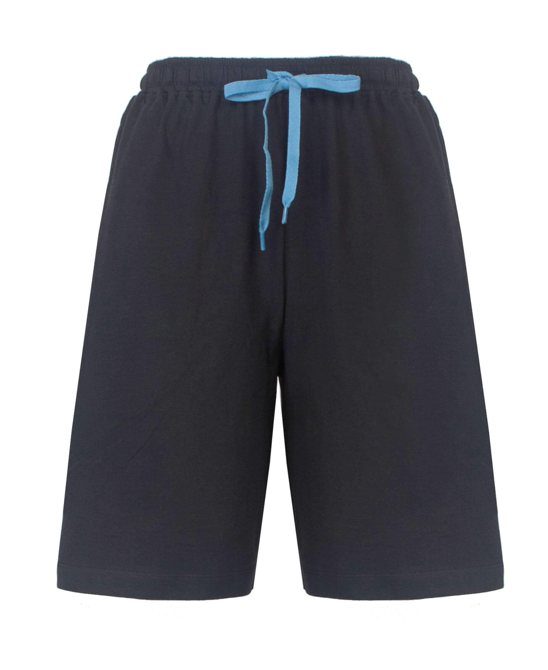 pyjama-short-heren-045snw-1.jpg MEQ Heren Shortama Pyjama Set 100% Gekamde Katoen Grijs Maat S - Afbeelding 1