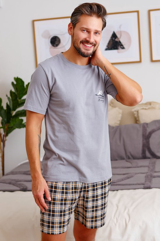 pyjama-short-heren-898gyw-1.jpg Doctor Nap Katoenen Pyjama Heren Korte Mouw Korte Broek Zomer Shortama To Do List... | bol - Afbeelding 1