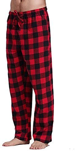 pyjamabroeken-heren-268sjn-1.jpg Dinnesis Pyjamabroek voor heren, lang, katoen, geruit, rood, relaxed fit, loungebroek, pyjamabroek, comfortabele pyjamabroek, vrijetijdsbroek, huisbroek voor mannen, rood, S : Amazon.nl: Kleding, schoenen & sieraden - Afbeelding 1