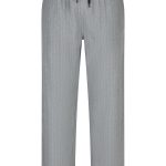 Phil & Co Heren Pyjamabroek Lang Flanel Gestreept Grijs