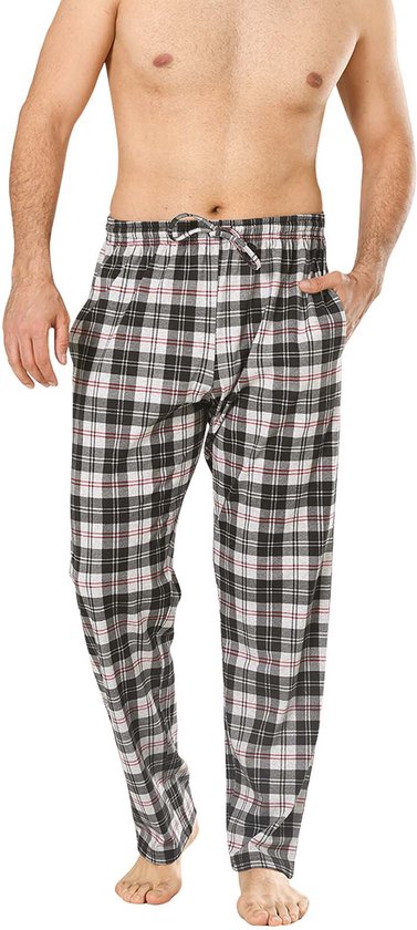 pyjamas-heren-506sch-1.jpg Pyjama Heren Broek 2 Pack Zwart / Grijs Geruit XL Pyama Heren Volwassenen ... | bol - Afbeelding 1