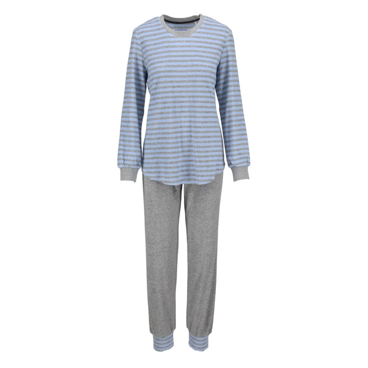 ringella-pyjama-dames-576uvl-1.jpg Ringella dames pyjama badstof 6518245 baby blue | Textielhuis - Afbeelding 1