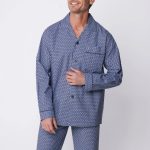 Robson Heren Pyjama katoen met knoopslu kopen? (Katoen) Bekijk Online – Sliponline