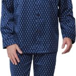 Robson heren pyjama satijn blauw