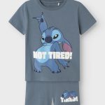 Name It Name It Jongens Korte Pyjama Set Shortama NMMARUSH STITCH Blauw