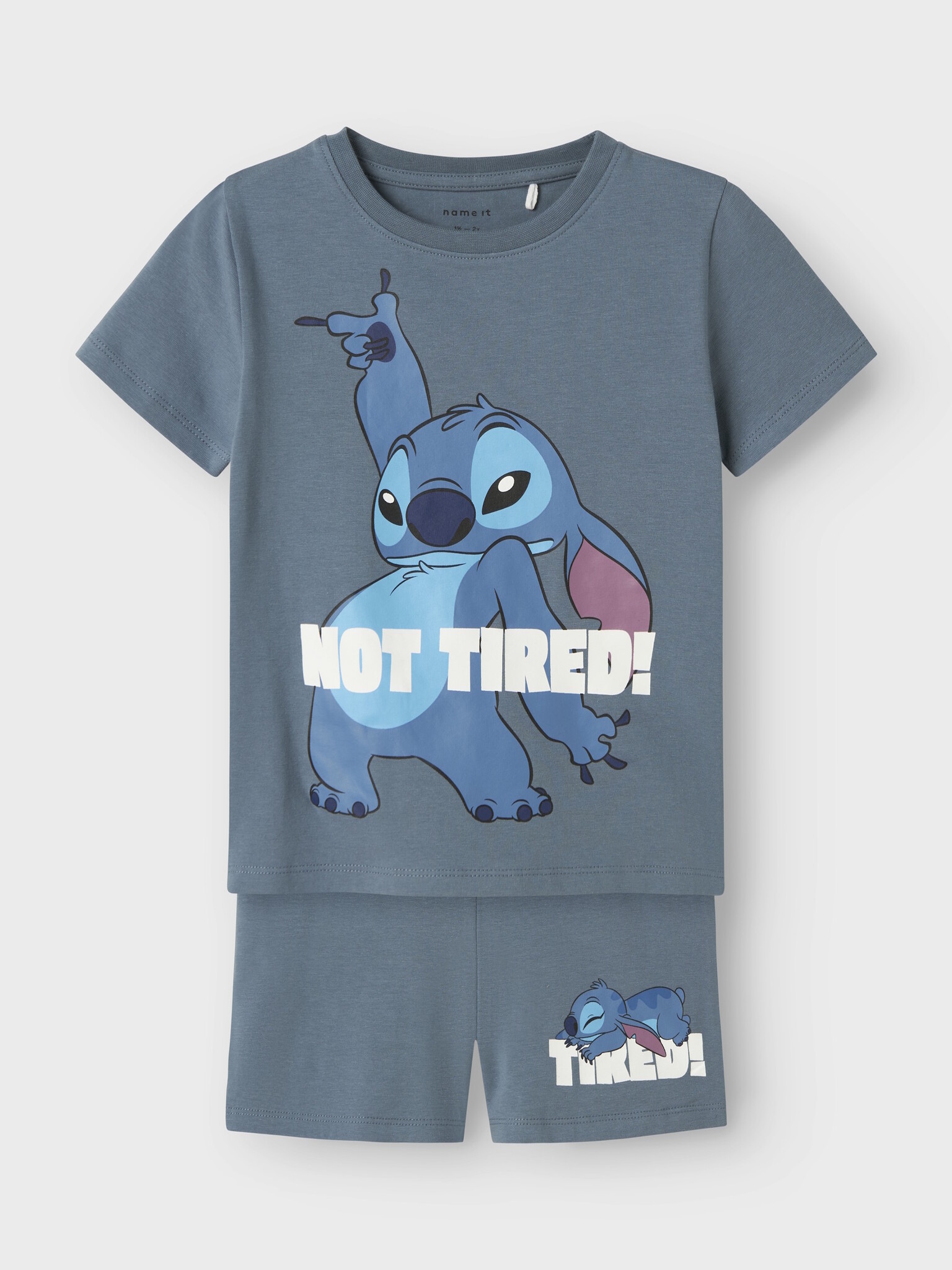 shortama-jongens-667ozk-1.jpg Name It Name It Jongens Korte Pyjama Set Shortama NMMARUSH STITCH Blauw - Afbeelding 1