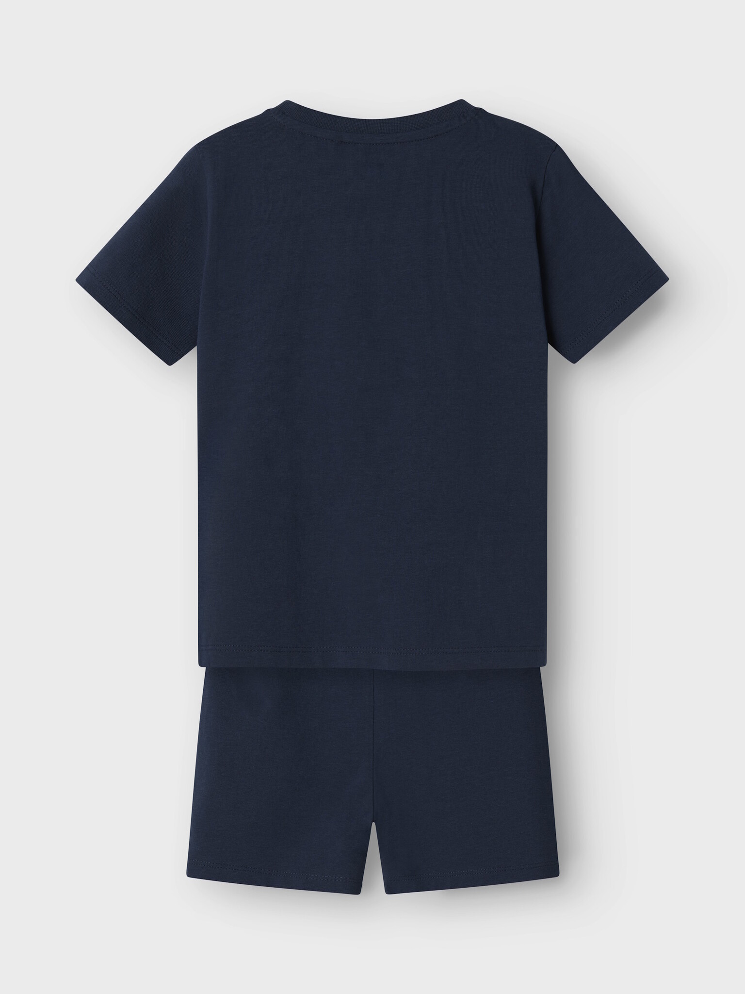 shortama-jongens-716qee-1.jpg Name It Name It Jongens Korte Pyjama Set Shortama NMMARUSH STITCH Donkerblauw - Afbeelding 1